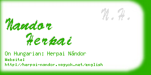 nandor herpai business card